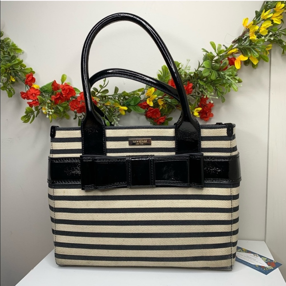 Kate Spade Quinn Villabella Stripe Bow Bag